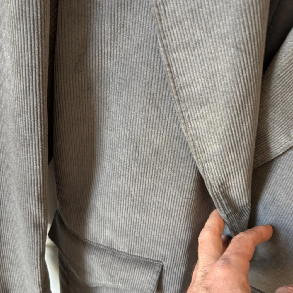 Pioneer Wear‎ Men's Gray Corduroy Blazer with Elbow Patches